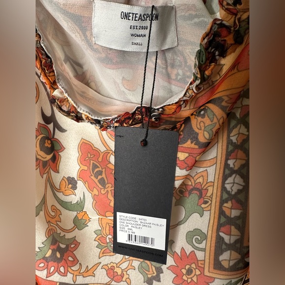 One Teaspoon BAZAAR PAISLEY ONE SHOULDER DRESS - Picture 8 of 8